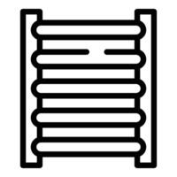 Black and white icon of a ladder vector