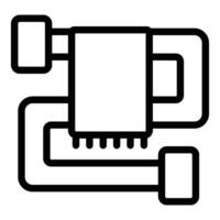 negro y blanco línea Arte de resumen geométrico modelo vector