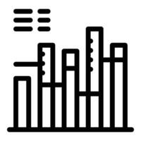 Modern city skyline silhouette icon vector