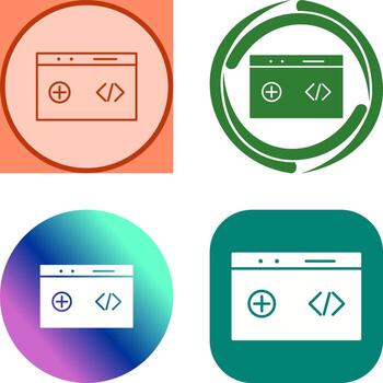 Unique Clean Code Icon Design vector