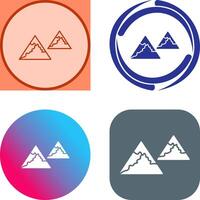 Unique Mountains Icon Design vector