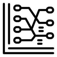 Abstract network lines and nodes icon vector