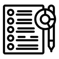 Icon of checklist with pen vector