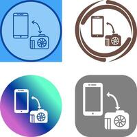 Unique Transfer Images Icon Design vector