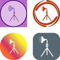 Unique Light Stand Icon Design vector