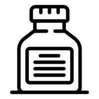 Medicine bottle icon outline illustration vector