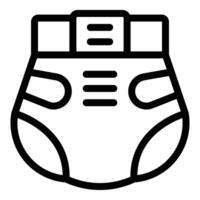 Black and white diaper icon vector