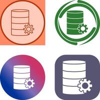 Unique Database Management Icon Design vector