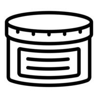 Black and white line art of a jar vector