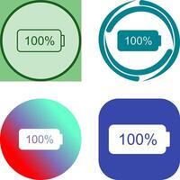 Unique Full Battery Icon Design vector