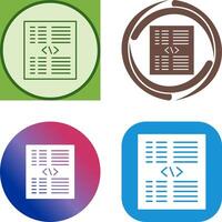 Piece of Code Icon Design vector