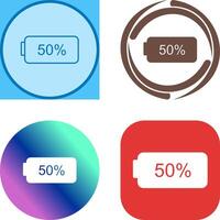 Unique Half Battery Icon Design vector