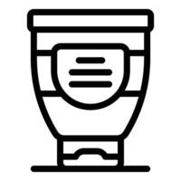 Black and white coffee cup icon vector