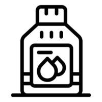 Line art icon of a water bottle vector