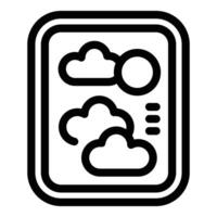 Weather forecast smartphone app icon vector