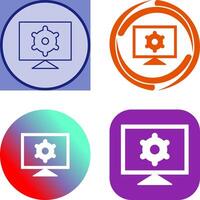 Computer Settings Icon Design vector