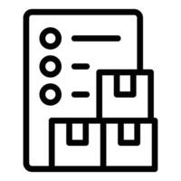 Warehouse inventory icon with boxes vector