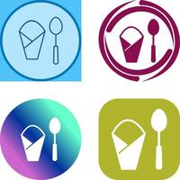 Spoon and Napkin Icon Design vector