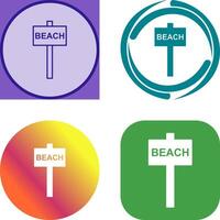 Beach Sign Icon Design vector