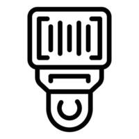 Barcode scanner icon line art vector