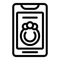 Mobile shopping app icon design vector