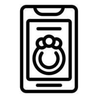 Mobile shopping app icon design vector