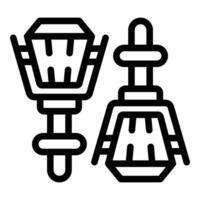 Vintage and modern light bulb icons vector