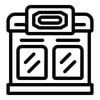 Hand drawn backpack icon illustration vector