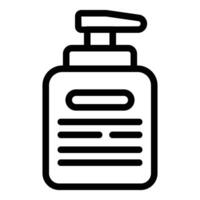 Hand sanitizer bottle line art icon vector