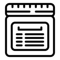 Outline of a prescription bottle icon vector