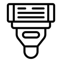 Black and white barcode scanner icon vector