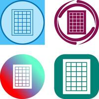 Table of Rates Icon Design vector