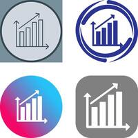 Rising Statistics Icon Design vector