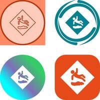 Danger of Slipping Icon Design vector