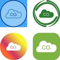carbón dióxido icono diseño vector