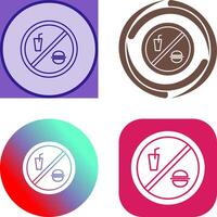 No Food or Drinks Icon Design vector