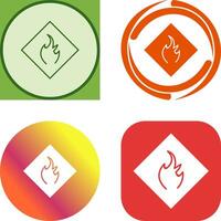 peligro de fuego icono diseño vector