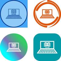Unique Online Study Icon Design vector