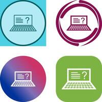 Unique Online Exam Icon Design vector