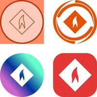 Flammable Material Icon Design vector