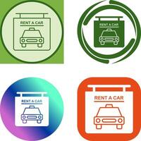 alquilar un coche icono diseño vector