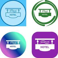 hotel firmar icono diseño vector