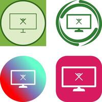 Unique Disconnected Network Icon Design vector