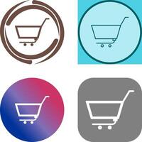 Unique Empty Cart Icon Design vector