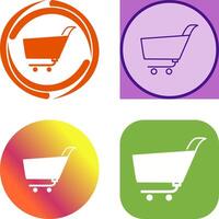 Unique Shopping Cart Icon Design vector