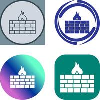 Unique Firewall Icon Design vector