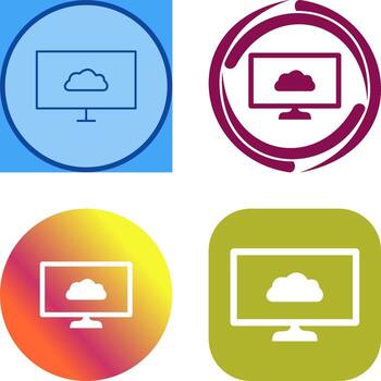 único nube sistema icono diseño vector