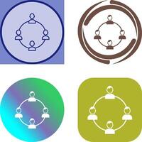 Unique Network Group Icon Design vector