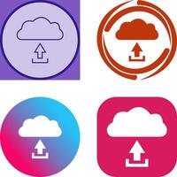 Unique Upload to Cloud Icon Design vector