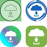 Unique Download from Cloud Icon Design vector